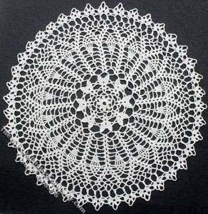 (image for) Miniature Handmade Lace Round Doily for Dollhouses