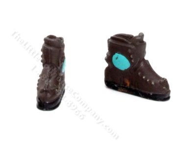 (image for) Miniature Boots, Work, Brown for Dollhouses
