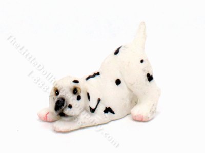 (image for) Miniature Playful Dalmatian Figurine for Dollhouses