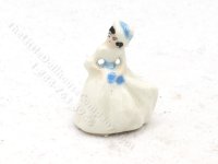 (image for) Miniature Royal Doulton of Lady in White Dress with Blue Sash