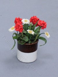 (image for) Miniature Pot of Flowers for Dollhouses