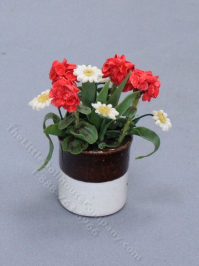 (image for) Miniature Pot of Flowers for Dollhouses