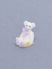 (image for) Miniature White Bear Figurine for Dollhouses