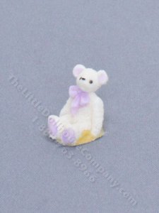 (image for) Miniature White Bear Figurine for Dollhouses