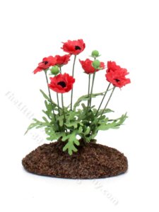 (image for) Miniature Red Poppies in Soil, Mini Creations by Judy