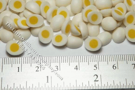 (image for) Dollhouse Miniature 1/2 Hard Boiled Egg 4pc