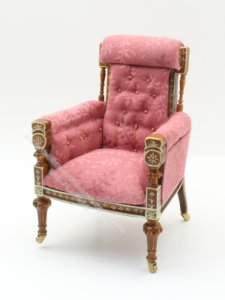 (image for) Dollhouse Miniature Arm Chair French 18th C