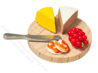 (image for) Miniature Cheese Board for Dollhouses