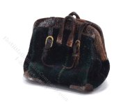 (image for) Miniature Plaid Carpet Bag for Dollhouses