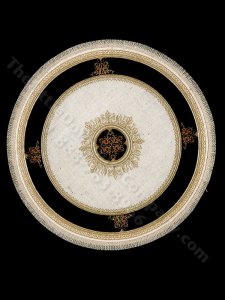 (image for) Miniature Round Regency Themed Rug for Dollhouses