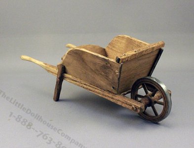 (image for) Dollhouse Scale Model Wheelbarrow
