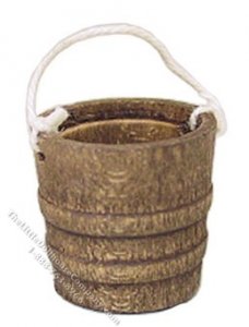 (image for) Miniature Wooden Bucket For Dollhouses