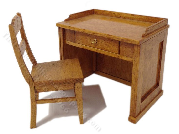 (image for) Miniature Teacher Desk and Chair Kit