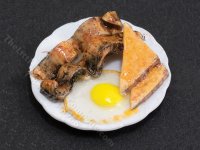 (image for) Miniature Breakfast Plate for Dollhouses