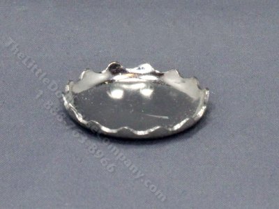 (image for) Miniature Tiny Silver Mirrored Tray For Dollhouses