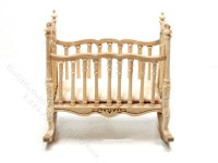 (image for) Miniature Unfinished Cradle for Dollhouses