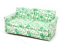 (image for) Handmade Miniature Green Floral Loveseat