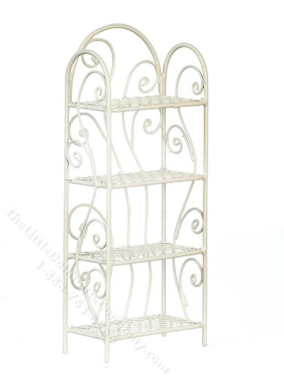 (image for) Miniature White Wire Shelf For Dollhouses