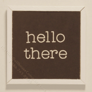 (image for) Miniature Square 'hello there' Print on Wood