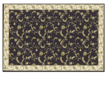(image for) Miniature Extra Small Scale Black and Gold Rug
