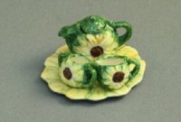 (image for) Dollhouse Scale Model Sunflower Tea Set by Janice Crawley