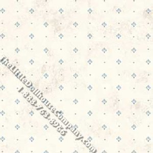 (image for) Cottage Blue Dot Pattern Miniature Wallpaper for Dollhouses
