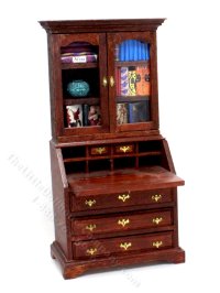 (image for) Vintage Handmade Miniature Fold-Open Secretary Desk