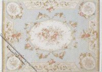 (image for) Miniature Rectangular Blue & Brown Rug for Dollhouses