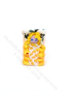 (image for) Miniature Doll in a Cradle Toy for Dollhouses
