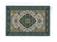 (image for) Miniature Oriental Carpet - Green and Gold