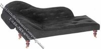 (image for) Miniature Black Lincoln Chaise Lounge for Dollhouses