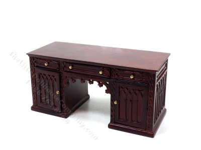 (image for) Miniature Mahogany Desk for Dollhouses