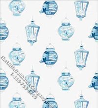 (image for) Blue Lantern Pattern Miniature Wallpaper for Dollhouses