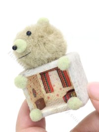 (image for) 1:144 Scale Miniature Children's Teddy Room Box Toy for Dollhouses