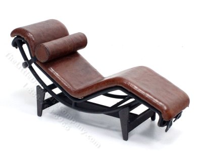 (image for) Miniature Cognac Le Corbusier Lounge Chair by PRD Miniatures