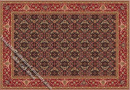 (image for) Dollhouse Scale Model Rectangular Traditional Rug