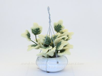 (image for) Miniature hanging Ivy with White Edges For Dollhouses