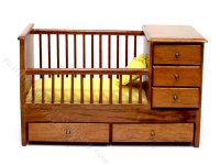 (image for) Walnut Crib Chest for Dollhouses