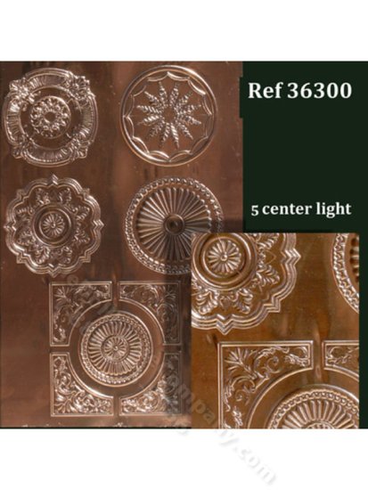 (image for) Miniature Embossed Copper Ceiling Medallion for Dollhouses