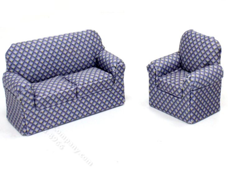 (image for) 1/2" Scale Miniature Royal Shores Living Room Set for Dollhouses