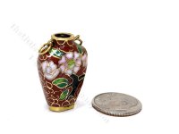 (image for) As Is Vintage Miniature Oriental Cloisonné Vase for Dollhouses