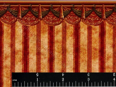 (image for) Dollhouse Scale Model Wallpaper Victorian Stripe
