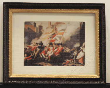 (image for) Miniature Framed 'Death of Major Peirson' Painting