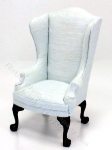 (image for) Miniature Baby Blue Wingback Chair