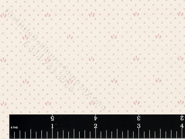 (image for) Blossoms and Dots Miniature Wallpaper for Dollhouses
