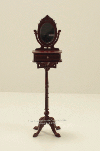 (image for) Miniature Mahogany Shaving Stand for Dollhouses
