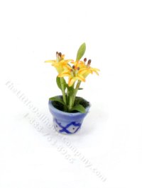 (image for) 1/2" Scale Miniature Pot of Lilies