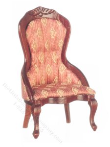 (image for) Miniature Victorian Lady's Chair for Dollhouse