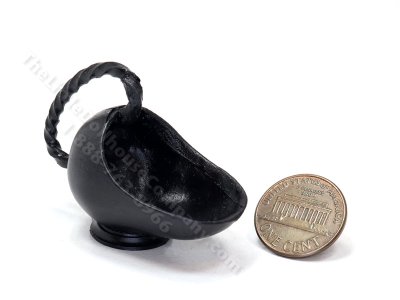 (image for) Miniature Coal Scuttle for Dollhouses - Black