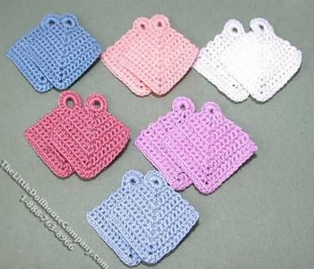 (image for) Miniature Single Color Knitted Pot Holders for Dollhouses (1/pk)